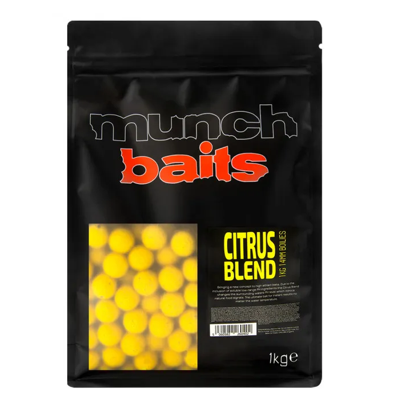 Munch Baits Boilies, Citrus Blend 1Kg 14mm