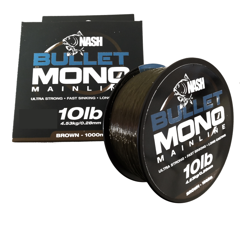 Nash Bullet Mono 10lbs 0,28mm 1000m Brown