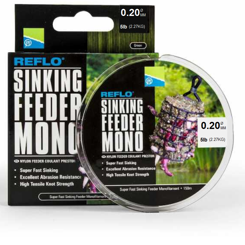 PRESTON REFLO SINKING FEEDER MONO 150 M - 0,20 MM - 2,27 KG